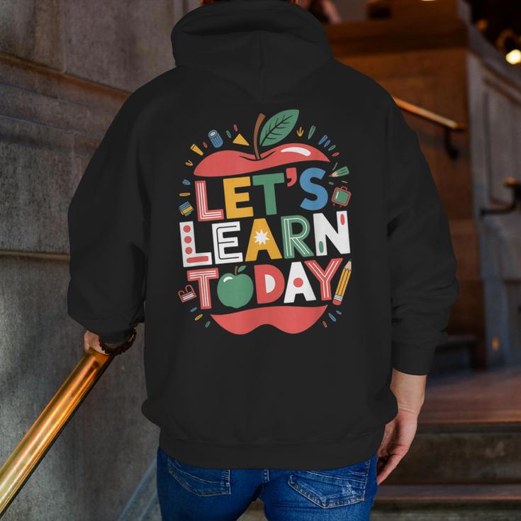Let's Learn Today Teacher Motivational Back To School Men Zip Up Hoodie Back Print, funny gift Let's Learn Today Teacher Motivational Back To School Men Zip Up Hoodie Back Print, funny gift