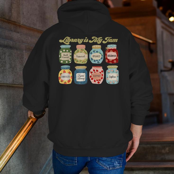Library Is My Jam Librarian Appreciation Reading Teacher Men Zip Up Hoodie Back Print, funny gift Library Is My Jam Librarian Appreciation Reading Teacher Men Zip Up Hoodie Back Print, funny gift