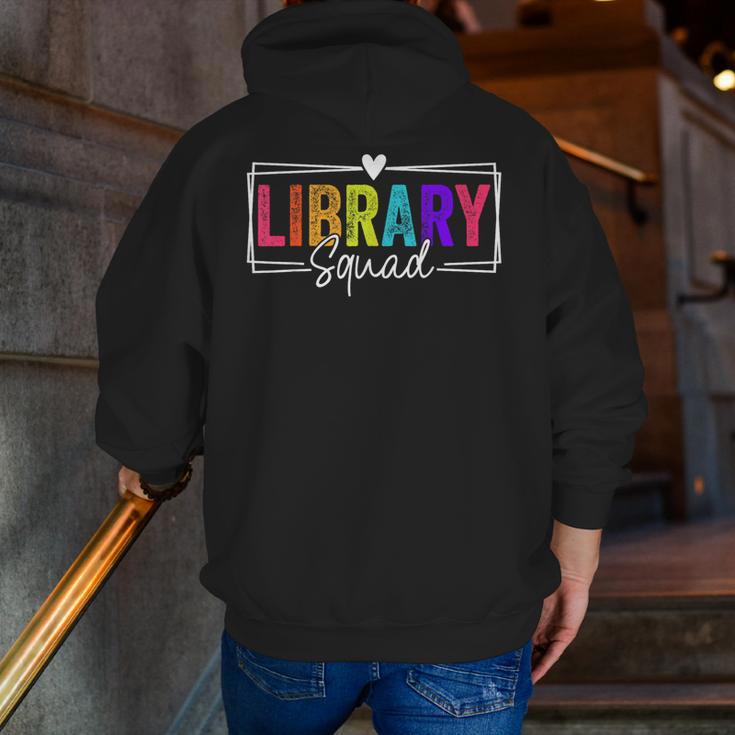 Library Squad Team Librarian Teacher Book Lover Men Zip Up Hoodie Back Print, funny gift Library Squad Team Librarian Teacher Book Lover Men Zip Up Hoodie Back Print, funny gift