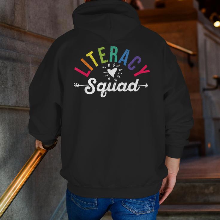 Literacy Squad Reading Teacher Interventionist Specialist Men Zip Up Hoodie Back Print, funny gift Literacy Squad Reading Teacher Interventionist Specialist Men Zip Up Hoodie Back Print, funny gift