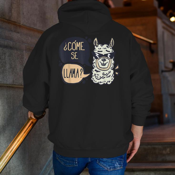 Llama Shirt English Teacher School Student ESL Joke Men Zip Up Hoodie Back Print, Esl Teacher Hoodies, English Teacher Hoodies, funny gift