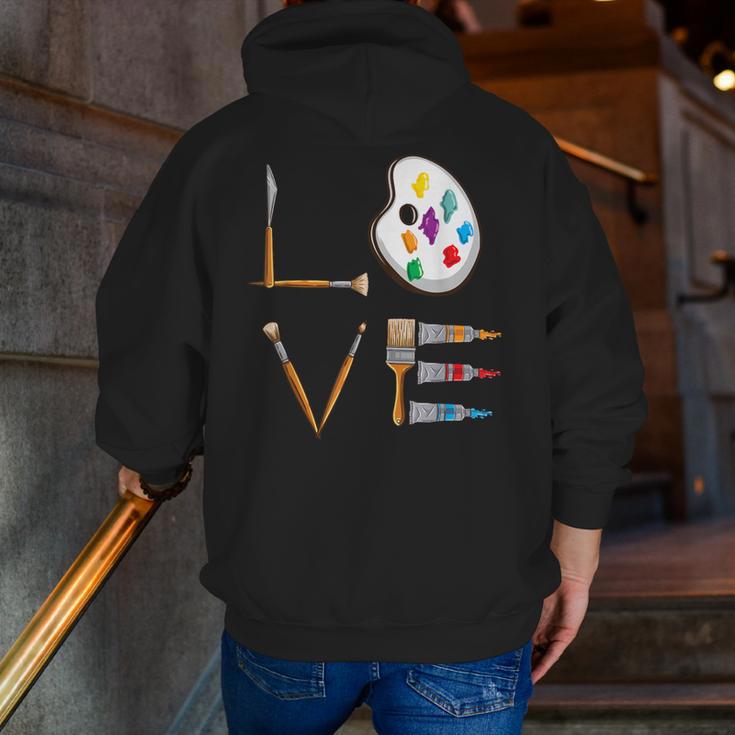 Love Art For Artist Art Teacher Men Zip Up Hoodie Back Print, funny gift Love Art For Artist Art Teacher Men Zip Up Hoodie Back Print, funny gift