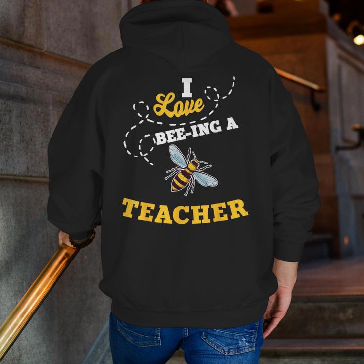 I Love Bee-Ing A Teacher Honey Bee Job Profession Men Zip Up Hoodie Back Print, funny gift I Love Bee-Ing A Teacher Honey Bee Job Profession Men Zip Up Hoodie Back Print, funny gift