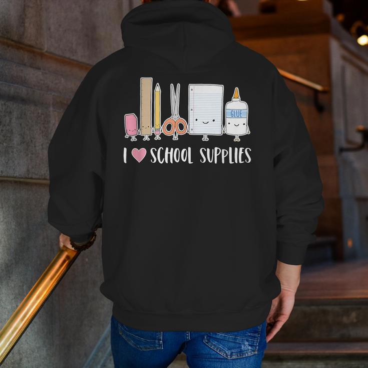 I Love School Supplies Teacher Shirt Men Zip Up Hoodie Back Print, funny gift I Love School Supplies Teacher Shirt Men Zip Up Hoodie Back Print, funny gift