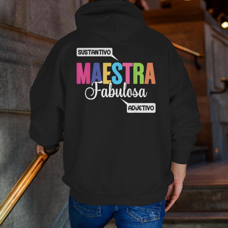 Maestra Fabulosa Bilingual Spanish Espanol Teacher School Men Zip Up Hoodie Back Print, funny gift Maestra Fabulosa Bilingual Spanish Espanol Teacher School Men Zip Up Hoodie Back Print, funny gift