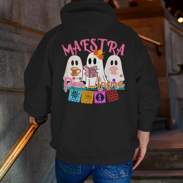 Maestra Pantasmas Conchas Teacher Mexican Halloween Men Zip Up Hoodie Back Print, funny gift Maestra Pantasmas Conchas Teacher Mexican Halloween Men Zip Up Hoodie Back Print, funny gift