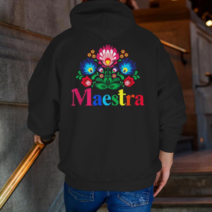 Maestra Proud Spanish Teacher Bilingual Teacher Latina Men Zip Up Hoodie Back Print, funny gift Maestra Proud Spanish Teacher Bilingual Teacher Latina Men Zip Up Hoodie Back Print, funny gift