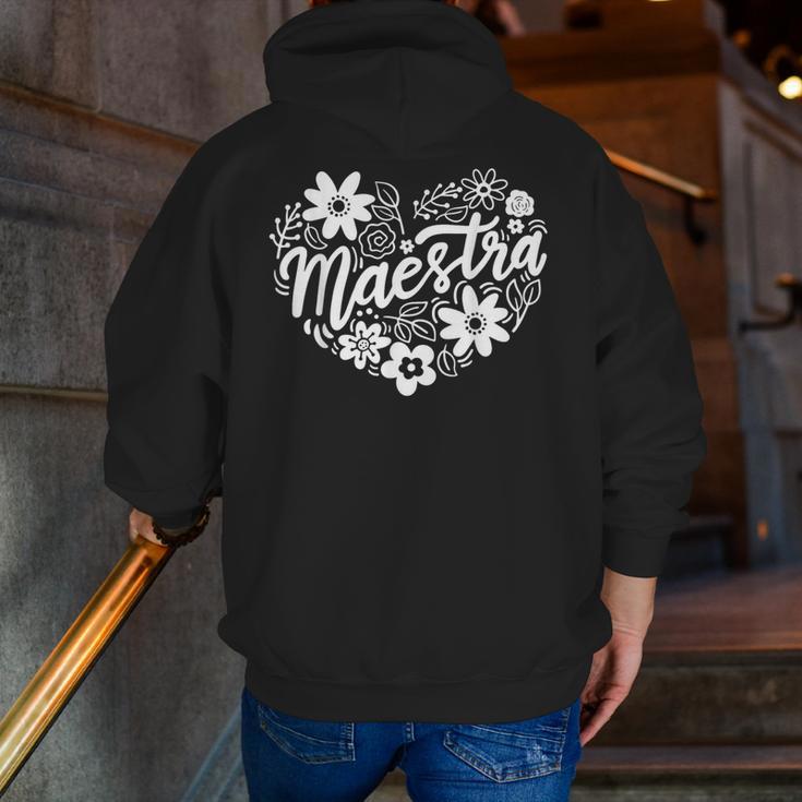 Maestra Spanish Teacher Men Zip Up Hoodie Back Print, funny gift Maestra Spanish Teacher Men Zip Up Hoodie Back Print, funny gift