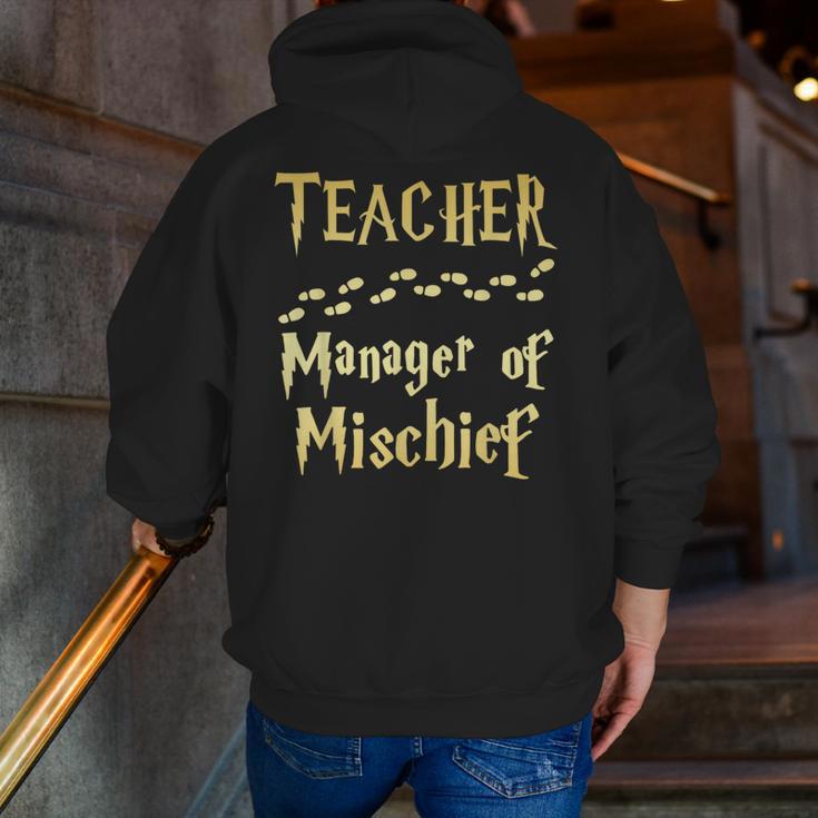Magical Teacher Manager Of Mischief Birthday Family Party Men Zip Up Hoodie Back Print, funny gift Magical Teacher Manager Of Mischief Birthday Family Party Men Zip Up Hoodie Back Print, funny gift