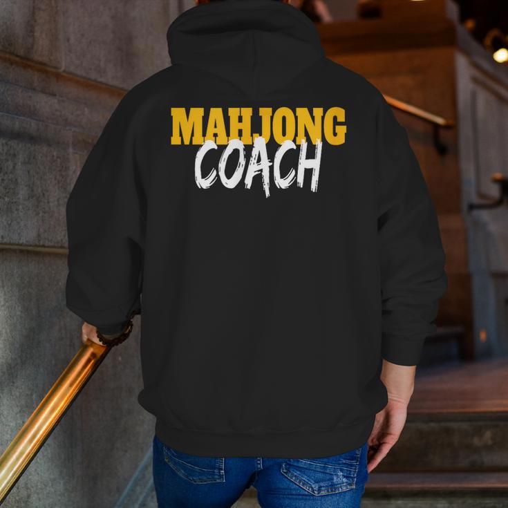 Mahjong Coach Coaching Trainer Teacher Men Zip Up Hoodie Back Print, funny gift Mahjong Coach Coaching Trainer Teacher Men Zip Up Hoodie Back Print, funny gift