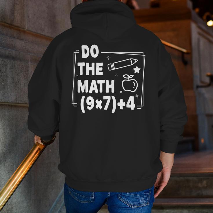 Do The Math 67 Meme PEMDAS Elementary Teacher Joke Men Zip Up Hoodie Back Print, funny gift