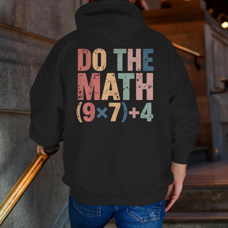 Do The Math 67 Meme Six Seven Teacher Men Zip Up Hoodie Back Print, funny gift
