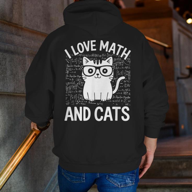 Math And Cats Apparel For Teachers Students Cat Lovers Men Zip Up Hoodie Back Print, funny gift Math And Cats Apparel For Teachers Students Cat Lovers Men Zip Up Hoodie Back Print, funny gift
