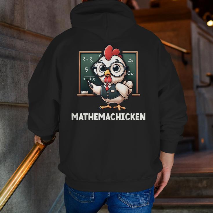 Math Teacher Chicken Mathemachicken Pun Men Zip Up Hoodie Back Print, funny gift Math Teacher Chicken Mathemachicken Pun Men Zip Up Hoodie Back Print, funny gift