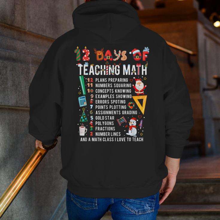 Math Teacher Christmas 12 Days Of Teaching Math Christmas Men Zip Up Hoodie Back Print, funny gift Math Teacher Christmas 12 Days Of Teaching Math Christmas Men Zip Up Hoodie Back Print, funny gift