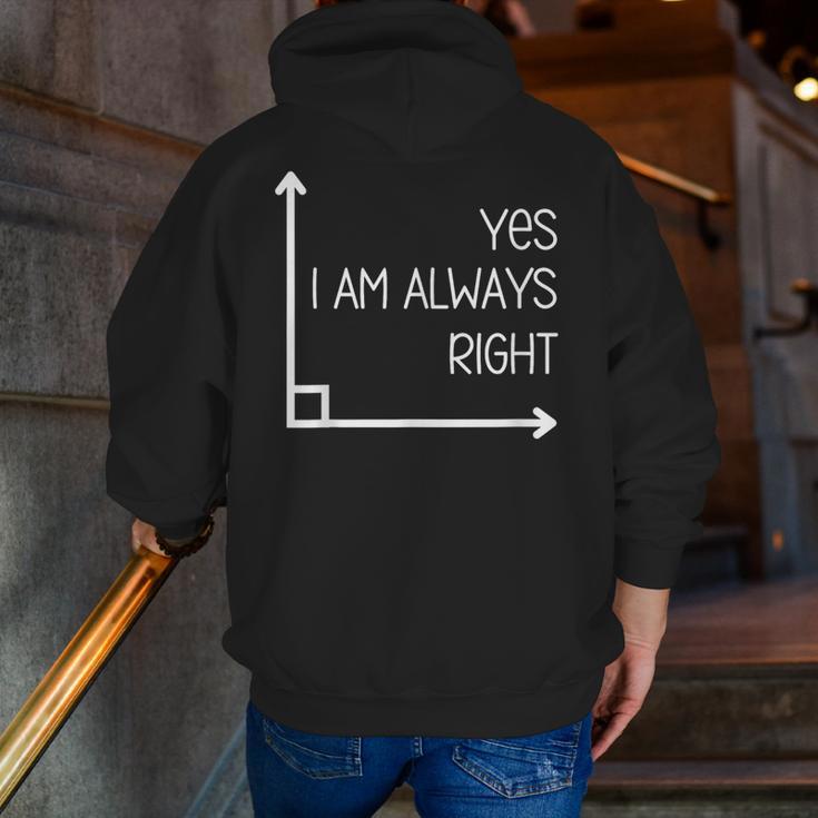 Math Teacher Geometry Angle Pun I'm Yes Always Right Men Zip Up Hoodie Back Print, funny gift Math Teacher Geometry Angle Pun I'm Yes Always Right Men Zip Up Hoodie Back Print, funny gift
