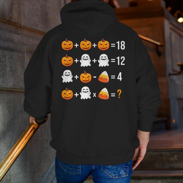 Math Teacher Halloween Equation Pumpkin Ghost Candy Corn Men Zip Up Hoodie Back Print, funny gift Math Teacher Halloween Equation Pumpkin Ghost Candy Corn Men Zip Up Hoodie Back Print, funny gift