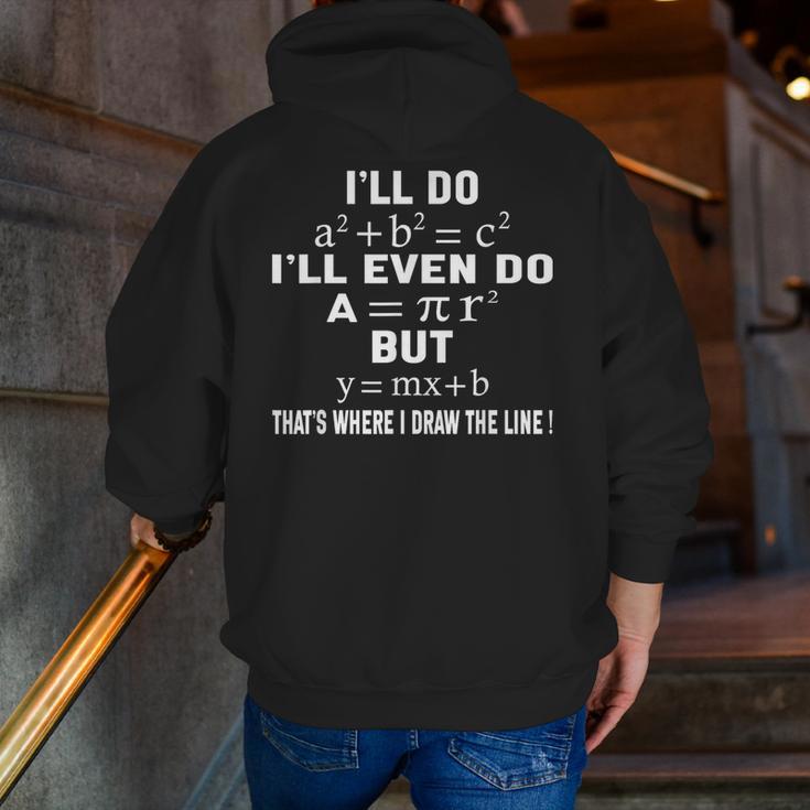 Math Teacher Joke Men Women Fun Best Math Quotes Math Men Zip Up Hoodie Back Print, funny gift