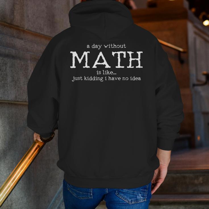 Math Teacher Student Mathematician Men Zip Up Hoodie Back Print, funny gift