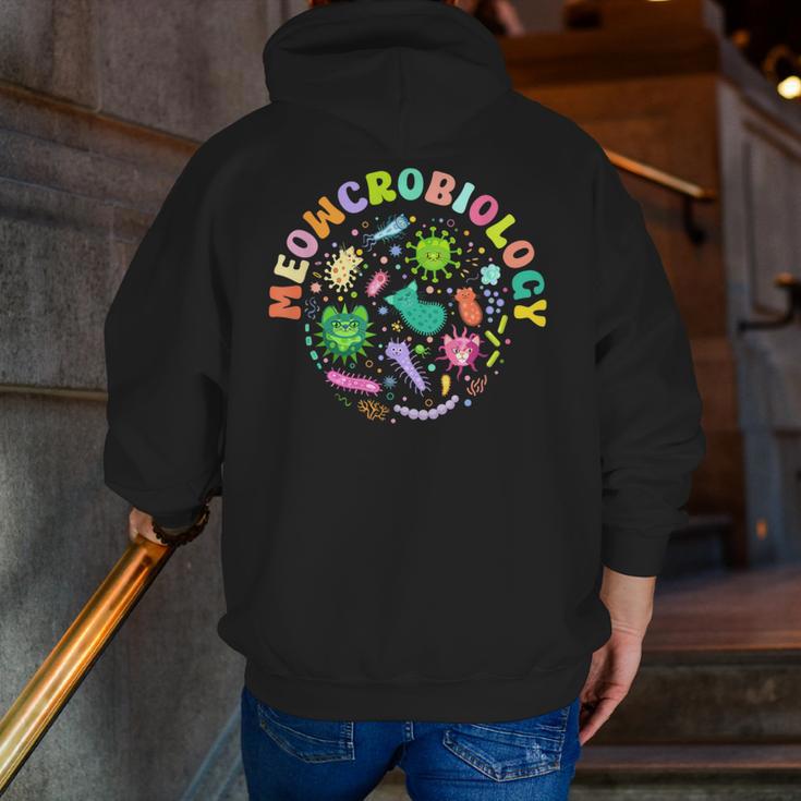 Meowcrobiology Cats Microbiology Science Teacher Men Zip Up Hoodie Back Print, Science Teacher Hoodies, funny gift