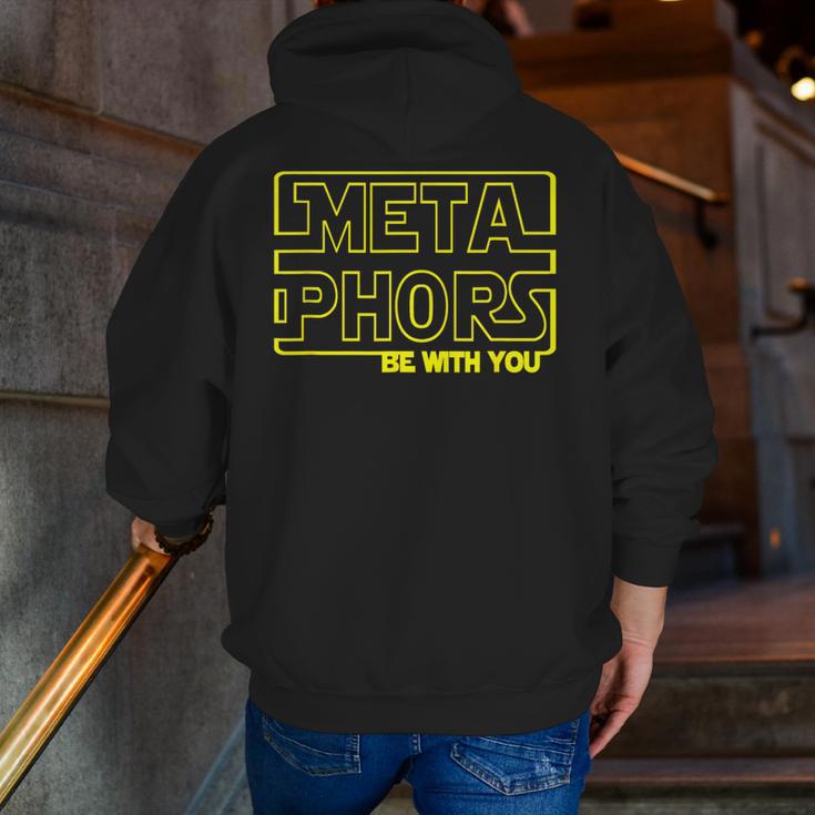 Metaphors Be With You English Teacher Shirts T-Shirt Men Zip Up Hoodie Back Print, English Teacher Hoodies, funny gift