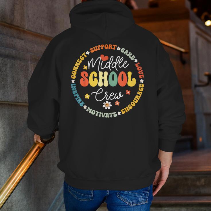 Middle School Crew Back To School For Teacher Men Zip Up Hoodie Back Print, funny gift Middle School Crew Back To School For Teacher Men Zip Up Hoodie Back Print, funny gift