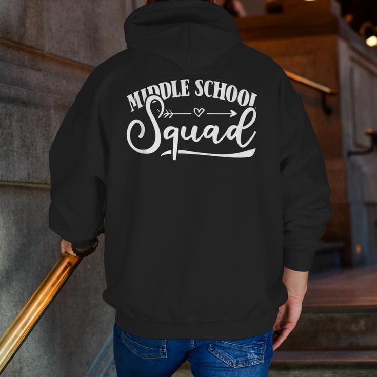 Middle School Squad Teacher Men Zip Up Hoodie Back Print, funny gift Middle School Squad Teacher Men Zip Up Hoodie Back Print, funny gift