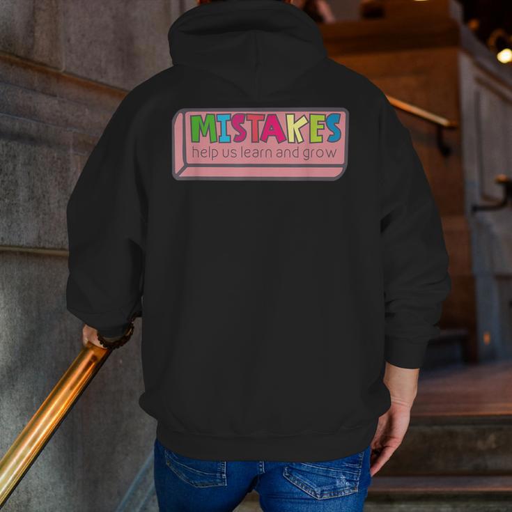 Mistakes Help Us Grow And Learn Teacher Men Zip Up Hoodie Back Print, funny gift Mistakes Help Us Grow And Learn Teacher Men Zip Up Hoodie Back Print, funny gift