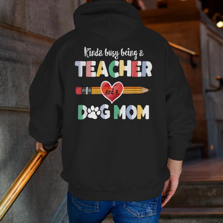 Mothers Day For Teacher Dog Lover Dog Mom Teacher Men Zip Up Hoodie Back Print, funny gift