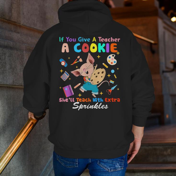 Mouse If You Give A Teacher A Student She Will Love You Men Zip Up Hoodie Back Print, funny gift Mouse If You Give A Teacher A Student She Will Love You Men Zip Up Hoodie Back Print, funny gift