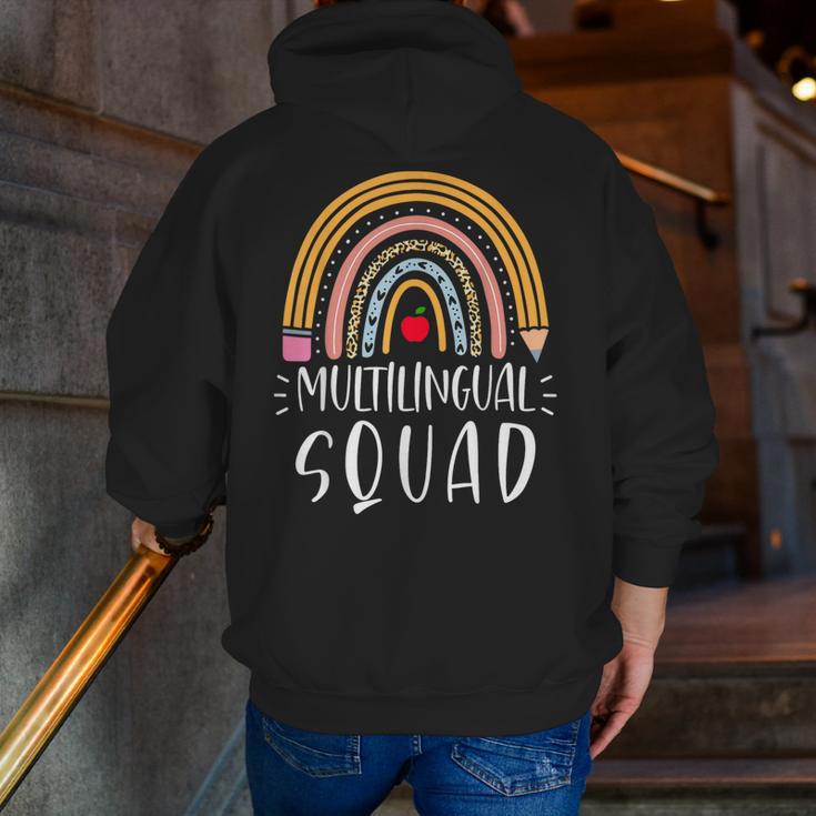 Multilingual Squad Multilingual Teacher Appreciation Kids Men Zip Up Hoodie Back Print, funny gift Multilingual Squad Multilingual Teacher Appreciation Kids Men Zip Up Hoodie Back Print, funny gift