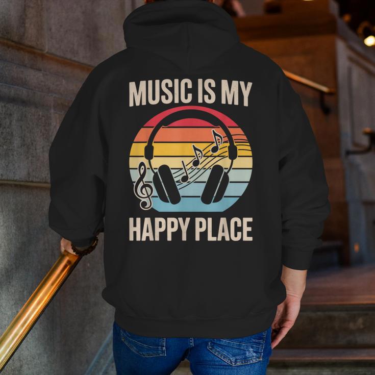Music For Men Women Music Teacher Music Lover Men Zip Up Hoodie Back Print, funny gift