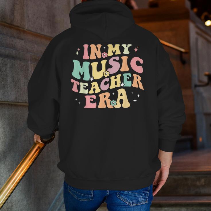 In My Music Teacher Era Retro Back To School Musician Band Men Women Men Zip Up Hoodie Back Print, funny gift