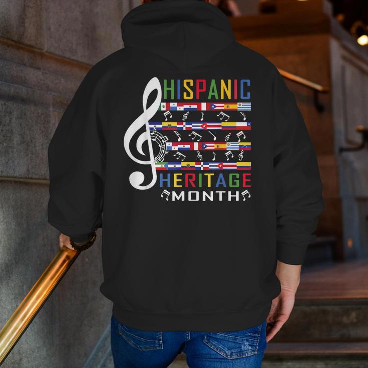 Music Teacher Kid National Hispanic Heritage Month Men Zip Up Hoodie Back Print, funny gift