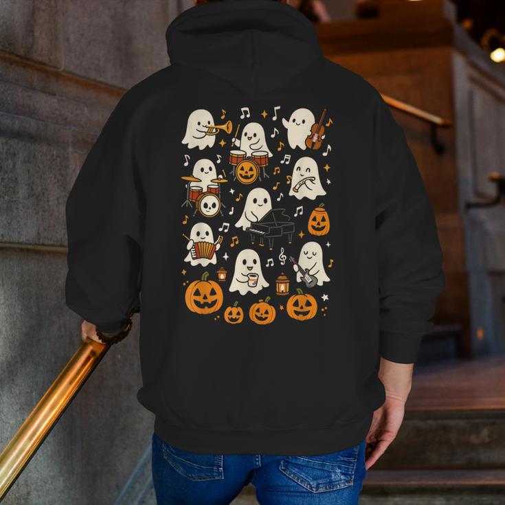 Music Teacher Orchestra Shirt Spooky Halloween Ghost Band Men Zip Up Hoodie Back Print, funny gift Music Teacher Orchestra Shirt Spooky Halloween Ghost Band Men Zip Up Hoodie Back Print, funny gift