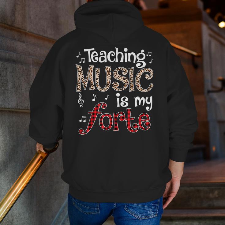 Music Teacher Teaching Music Is My Forte For Music Lovers Men Zip Up Hoodie Back Print, funny gift Music Teacher Teaching Music Is My Forte For Music Lovers Men Zip Up Hoodie Back Print, funny gift