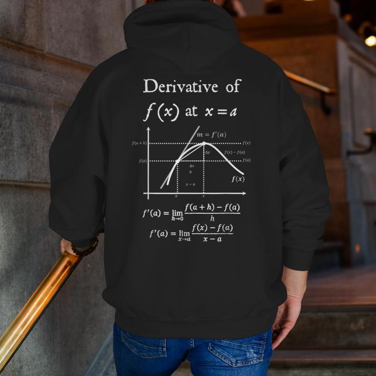 Nerdy Definition Of Derivative Limit Calculus Math Teacher Men Zip Up Hoodie Back Print, funny gift