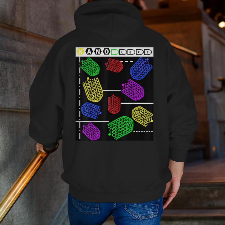 Nerdy Forms Nanotubes Chemistry Teacher Geek Men Zip Up Hoodie Back Print, funny gift