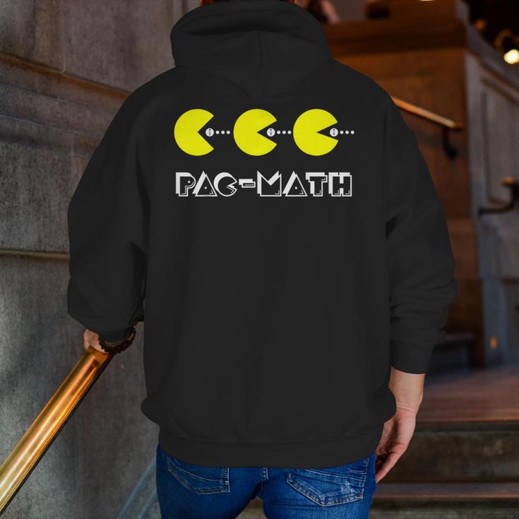 Nerdy Pac-Math Nom Retro Game Precalculus Math Teacher Men Zip Up Hoodie Back Print, funny gift Nerdy Pac-Math Nom Retro Game Precalculus Math Teacher Men Zip Up Hoodie Back Print, funny gift