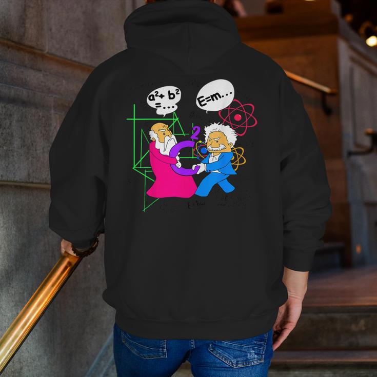 Nerdy Pythagoras Fighting Over C Squared Math Teacher Men Zip Up Hoodie Back Print, funny gift Nerdy Pythagoras Fighting Over C Squared Math Teacher Men Zip Up Hoodie Back Print, funny gift