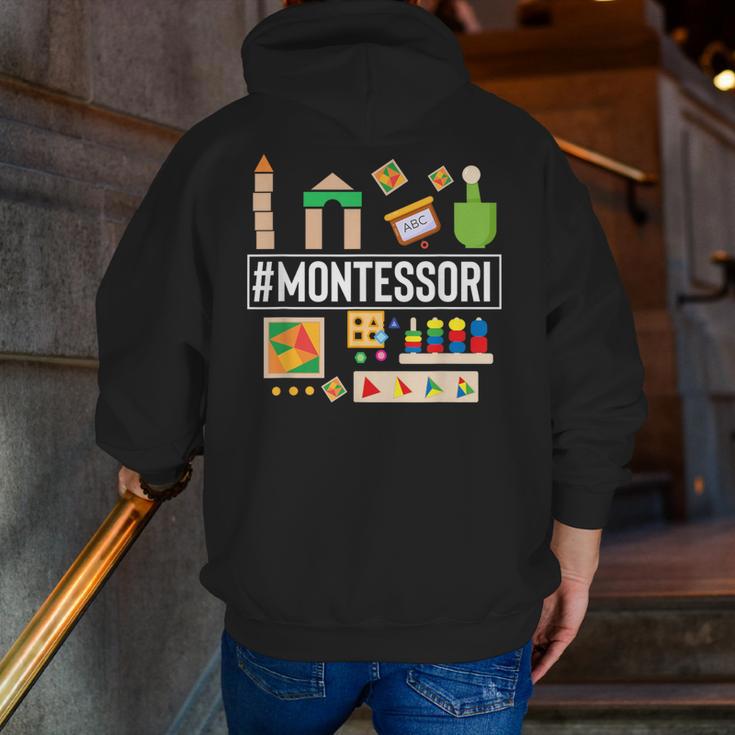 Novelty Montessori Studying Learning Schooling Teacher Love For Men Women Men Zip Up Hoodie Back Print, funny gift Novelty Montessori Studying Learning Schooling Teacher Love For Men Women Men Zip Up Hoodie Back Print, funny gift