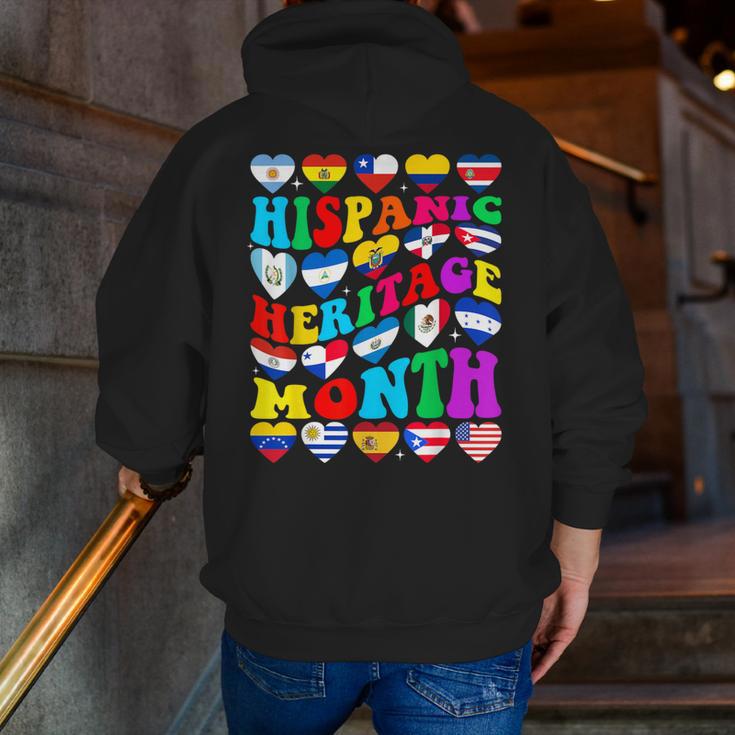 Hispanic Heritage Month 2025 Latino Puerto Rico Teacher Kids Men Zip Up Hoodie Back Print, funny gift