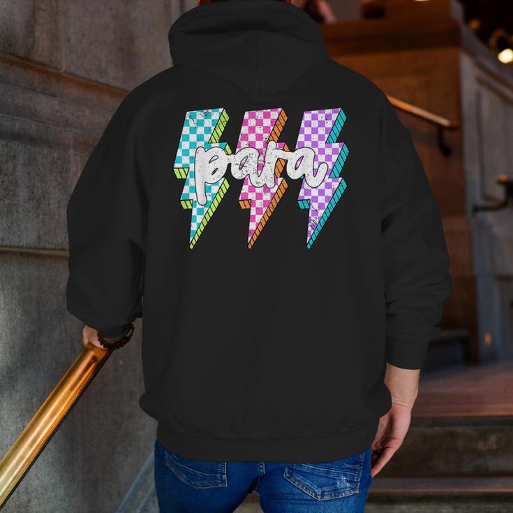 Para Squad Paraprofessional Teacher Lightning Bolt Men Zip Up Hoodie Back Print, funny gift Para Squad Paraprofessional Teacher Lightning Bolt Men Zip Up Hoodie Back Print, funny gift