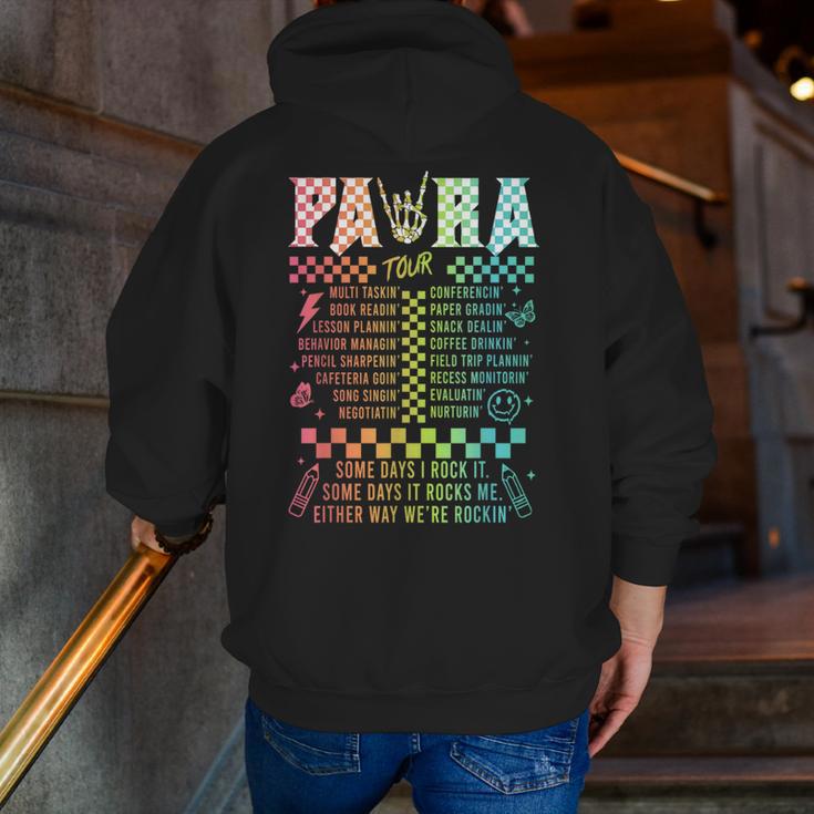 Para Tour Paraprofessional Squad Rock Teacher Back To School Men Zip Up Hoodie Back Print, funny gift Para Tour Paraprofessional Squad Rock Teacher Back To School Men Zip Up Hoodie Back Print, funny gift