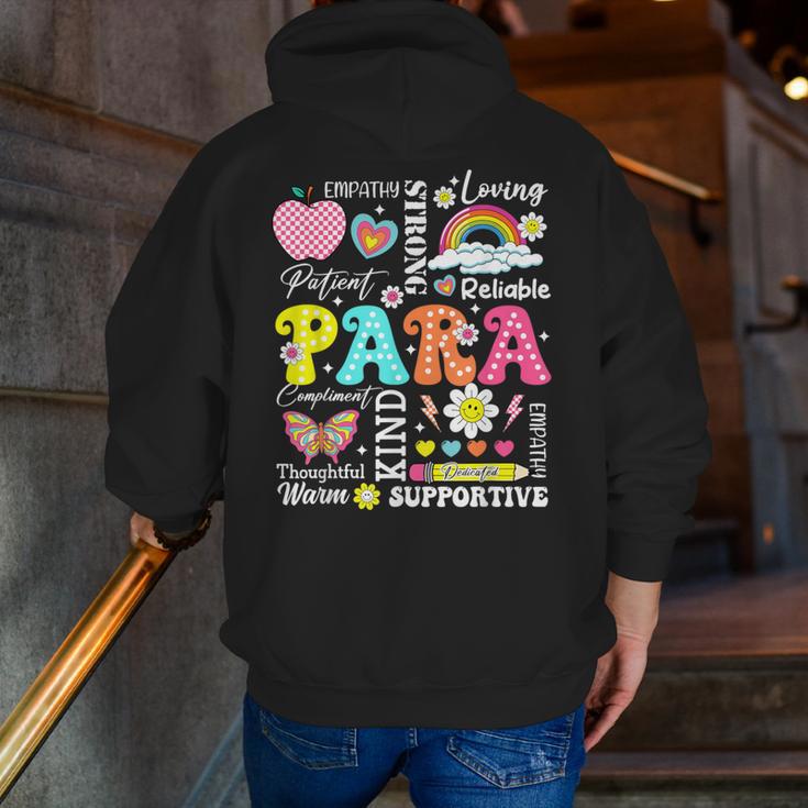 Paras Make It Possible Paraprofessional Paraeducator Teacher Men Zip Up Hoodie Back Print, funny gift Paras Make It Possible Paraprofessional Paraeducator Teacher Men Zip Up Hoodie Back Print, funny gift