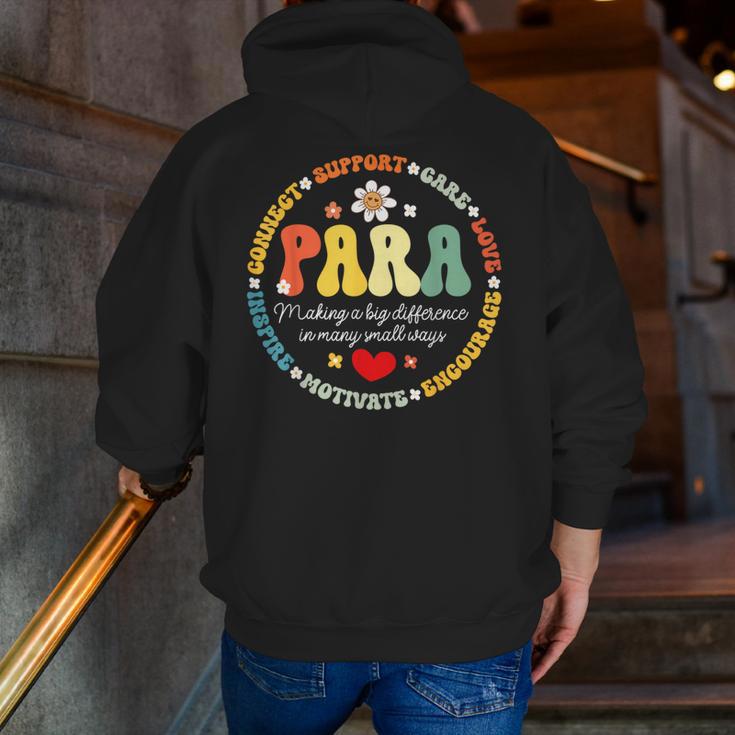 Paras Make It Possible Paraprofessional Teacher Assistant Men Zip Up Hoodie Back Print, funny gift