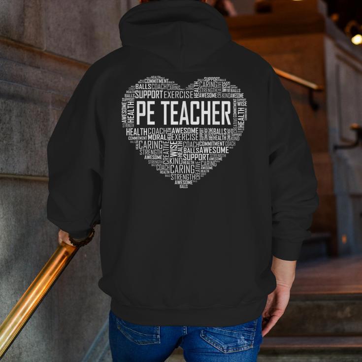 PE Physical Education Teacher PEAppreciation Coach Men Zip Up Hoodie Back Print, Pe Teacher Hoodies, funny gift