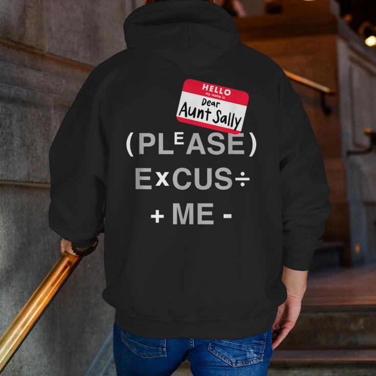 PEMDAS Math Teacher Halloween Costume Men Zip Up Hoodie Back Print, funny gift