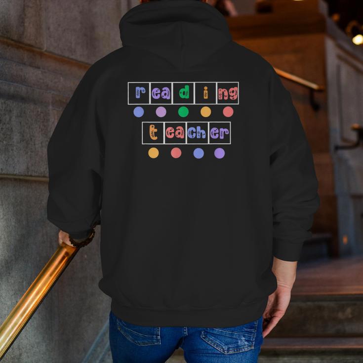 Phonics Reading Teacher Science Of Reading Literacy Coach Men Zip Up Hoodie Back Print, Science Teacher Hoodies, funny gift