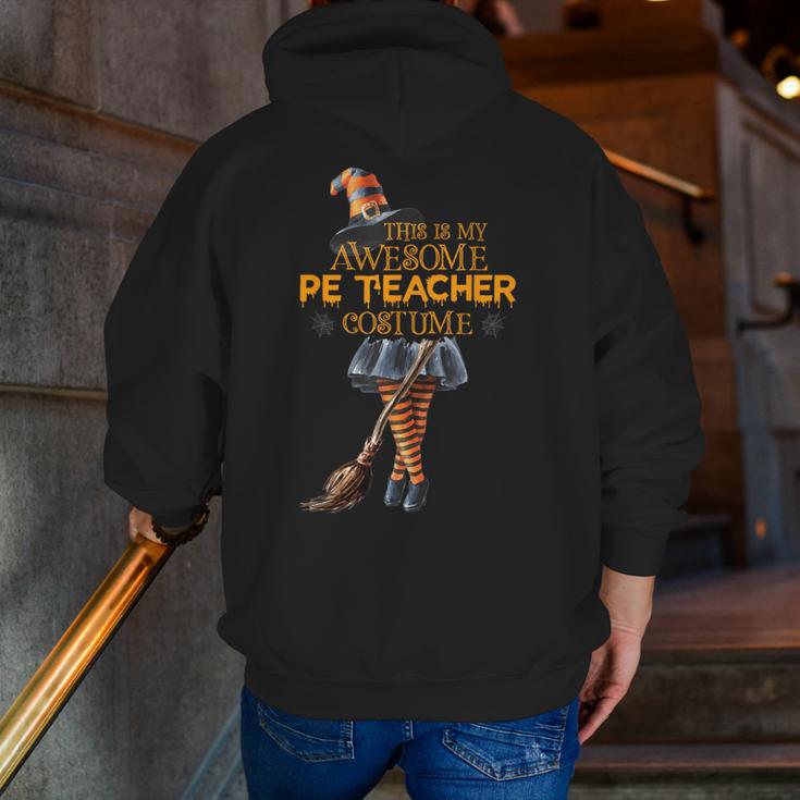 Physical Education Teacher Halloween Costume Witchy Teacher For Men Women Men Zip Up Hoodie Back Print, funny gift